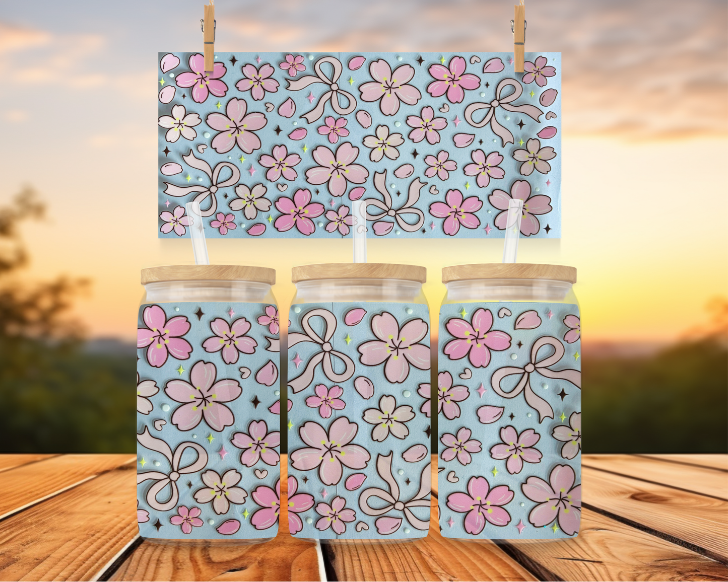 Pink Blossoms & Bows