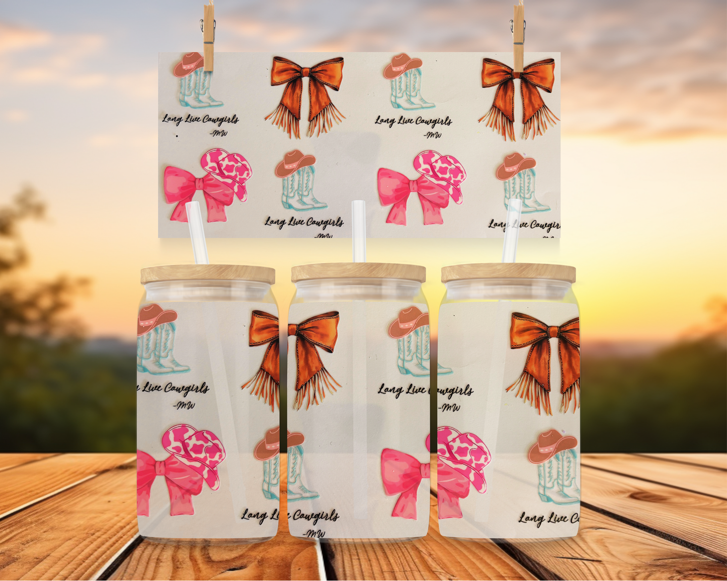 Pink And Brown Bows With Boots