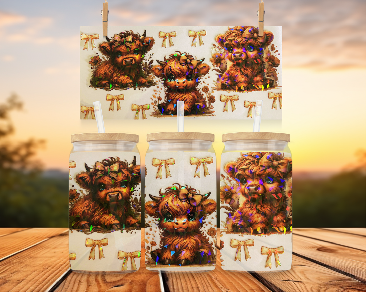Golden Glow Highland Holographic