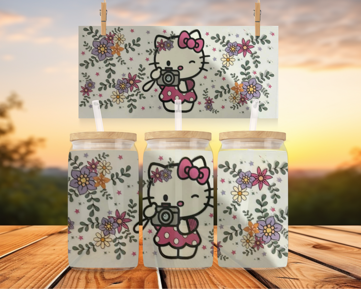 Hello Kitty With Flowers