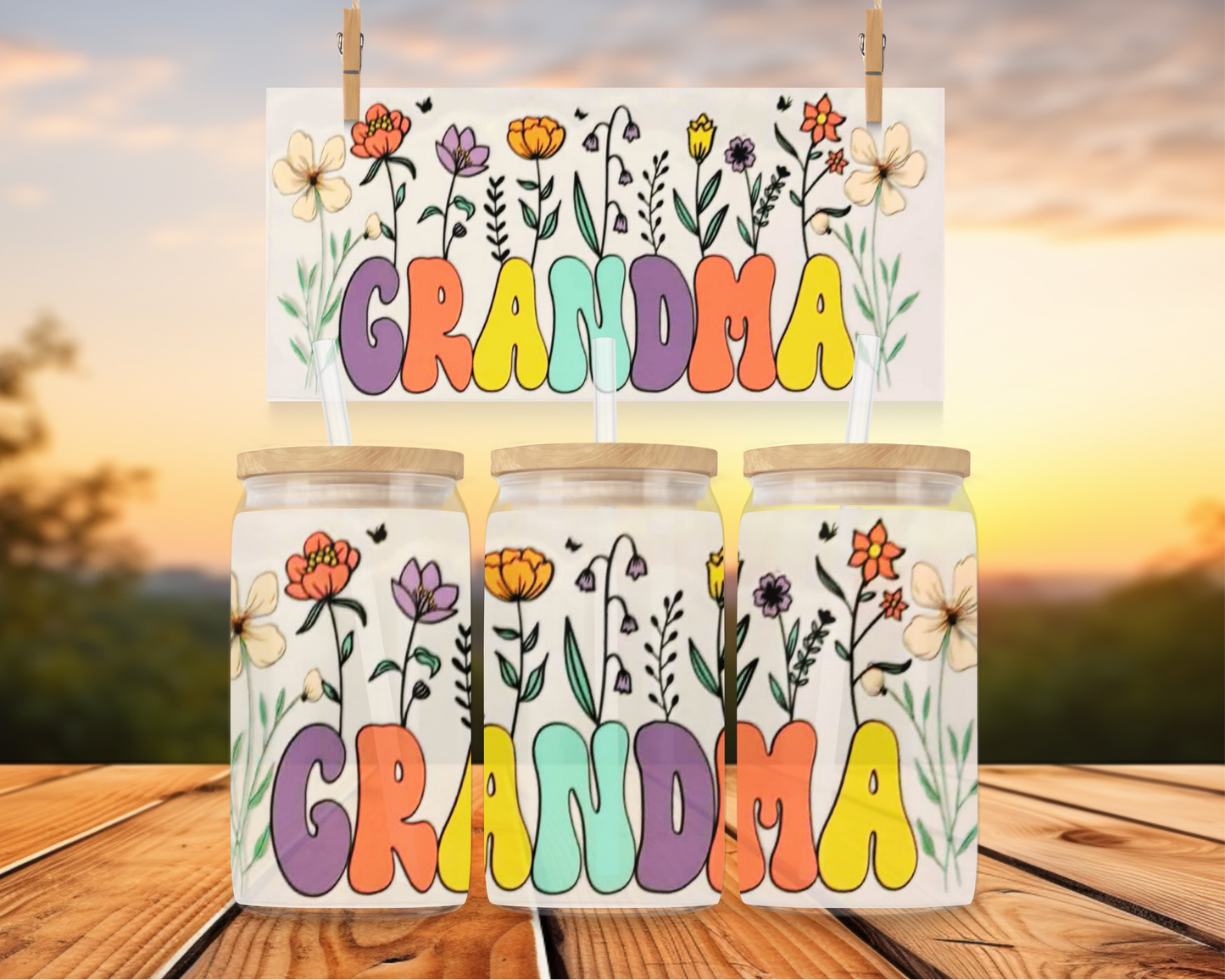 Grandma With Flowers