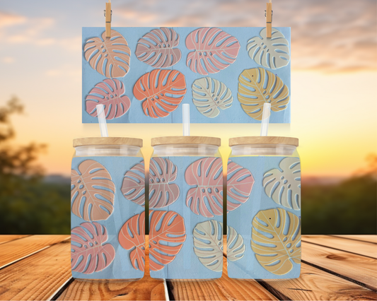 Pastel Monstera Leafs