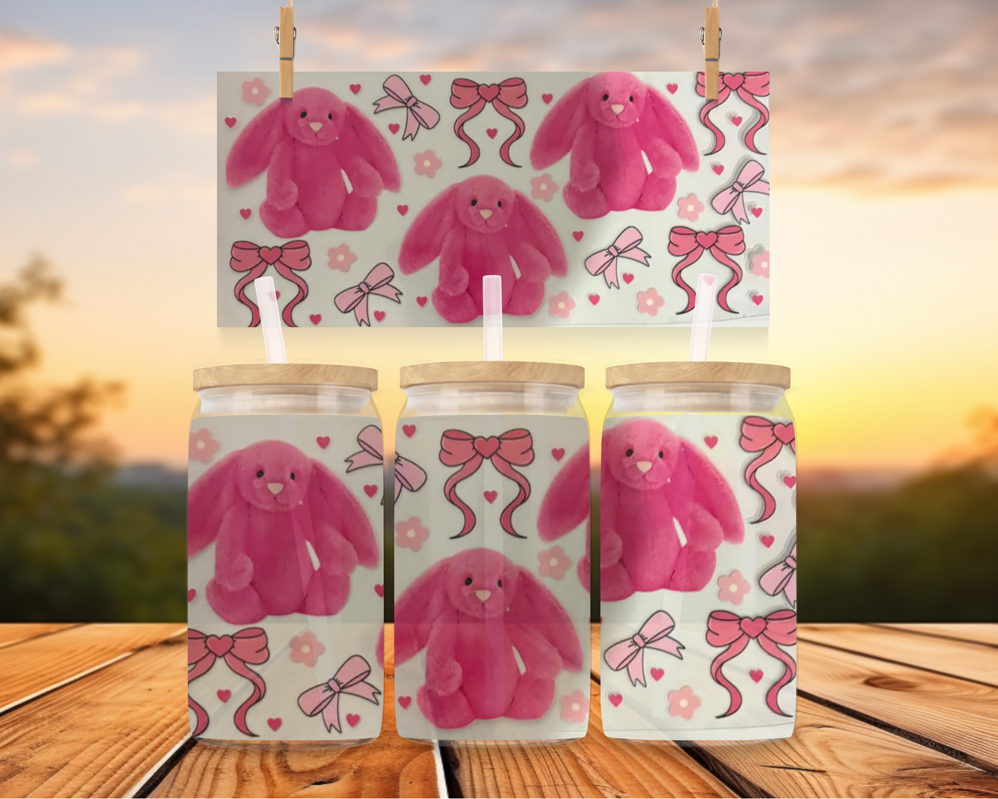 Hot Pink Jelly Cat Bunny