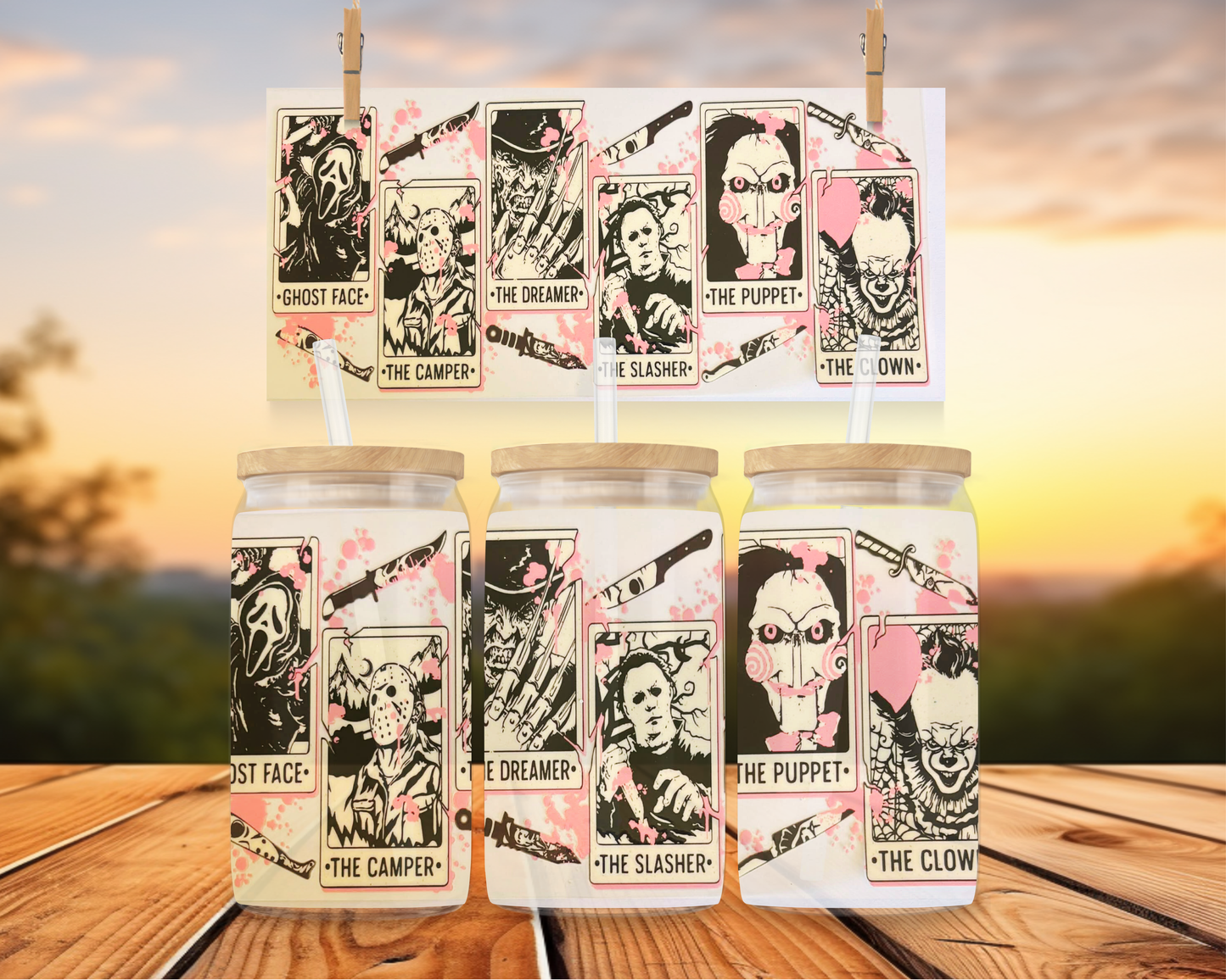 Horror Character Profiles Pink
