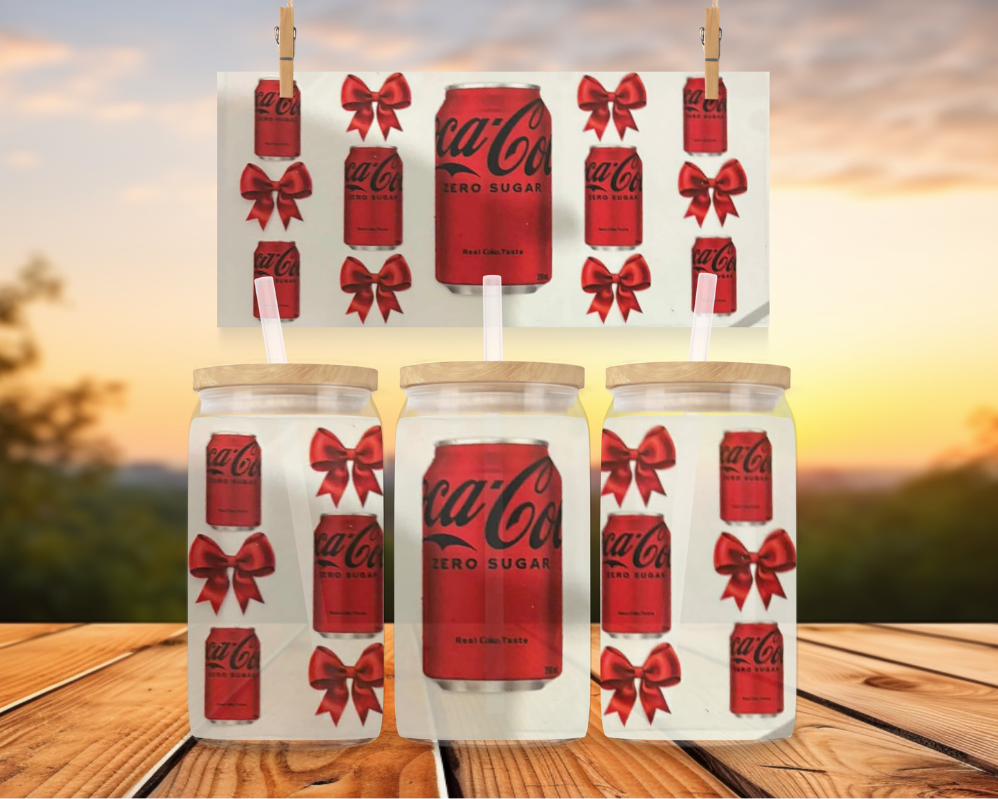 Coca Cola No Sugar With Red Bows