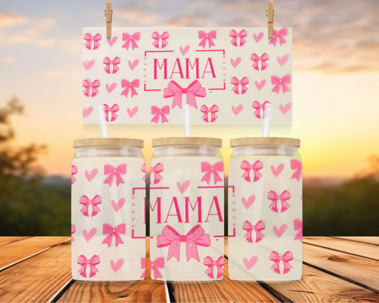 Mama With Pink Bows