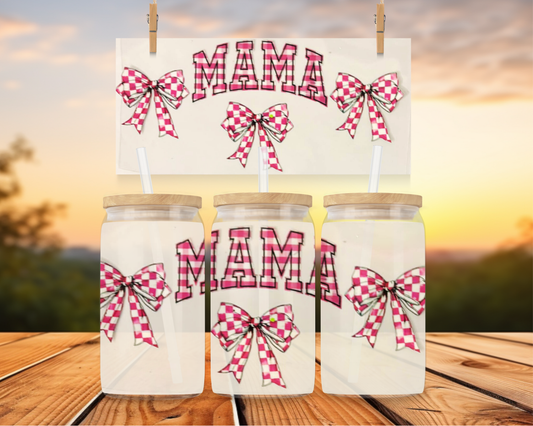 Mama With Pink Checker