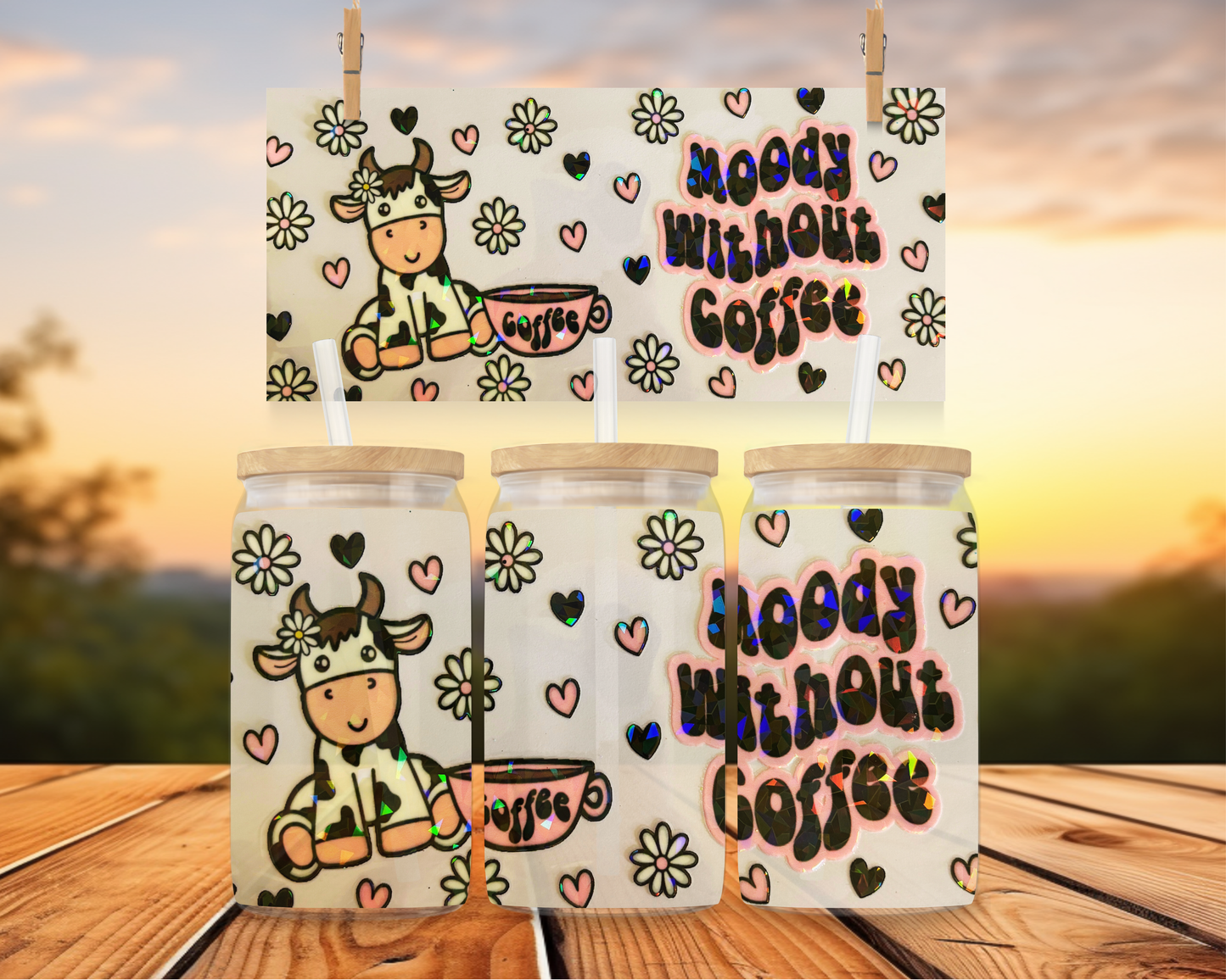 Moody Without Coffee Holographic