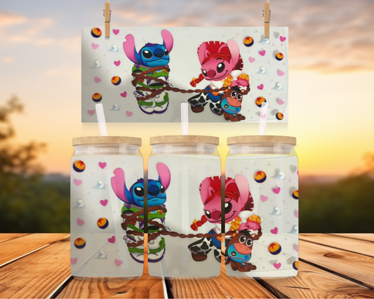 Pink And Blue Stitch Acting Toy Story