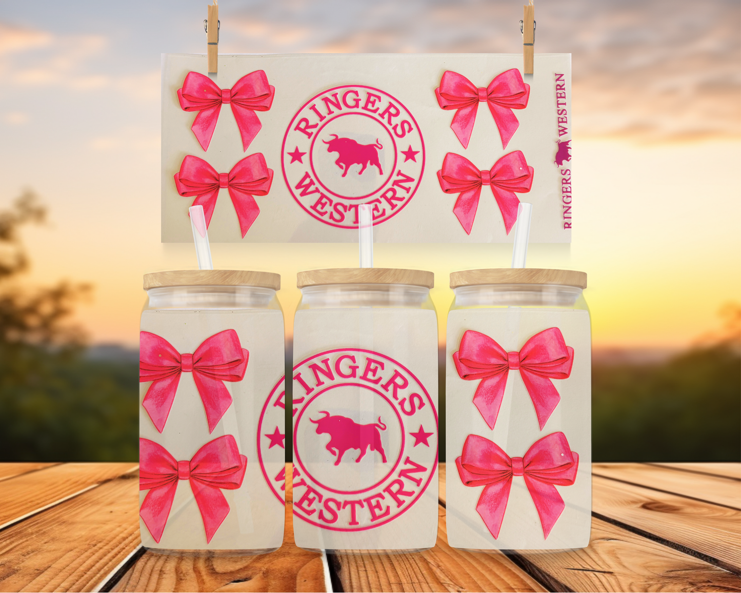Ringers With Pink Bows