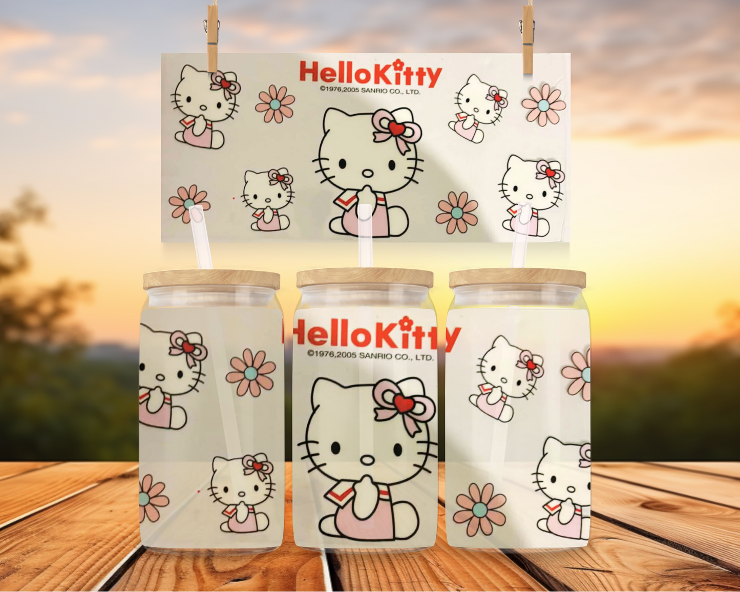 Hello Kitty With Flowers