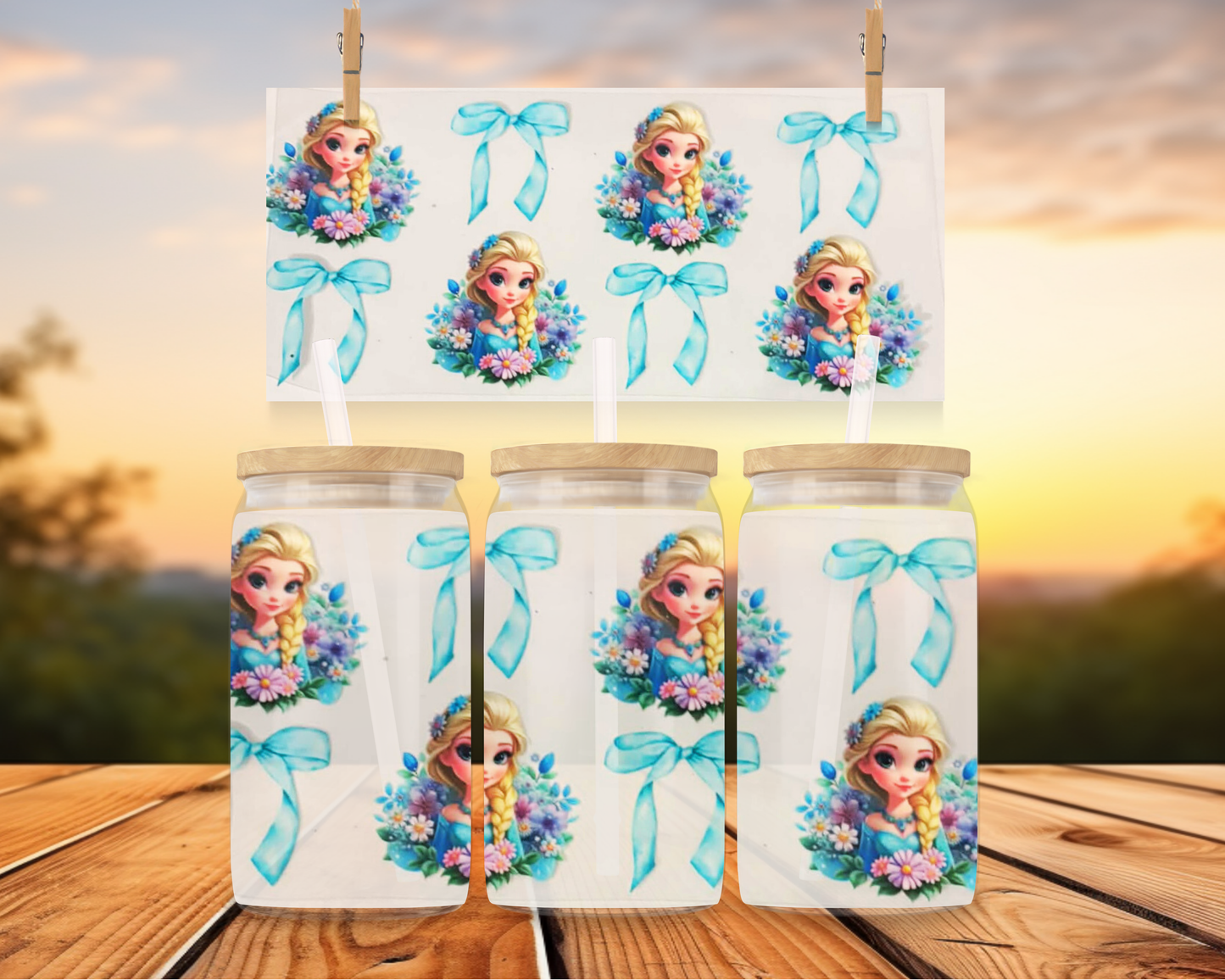 Elsa With Blue Bows