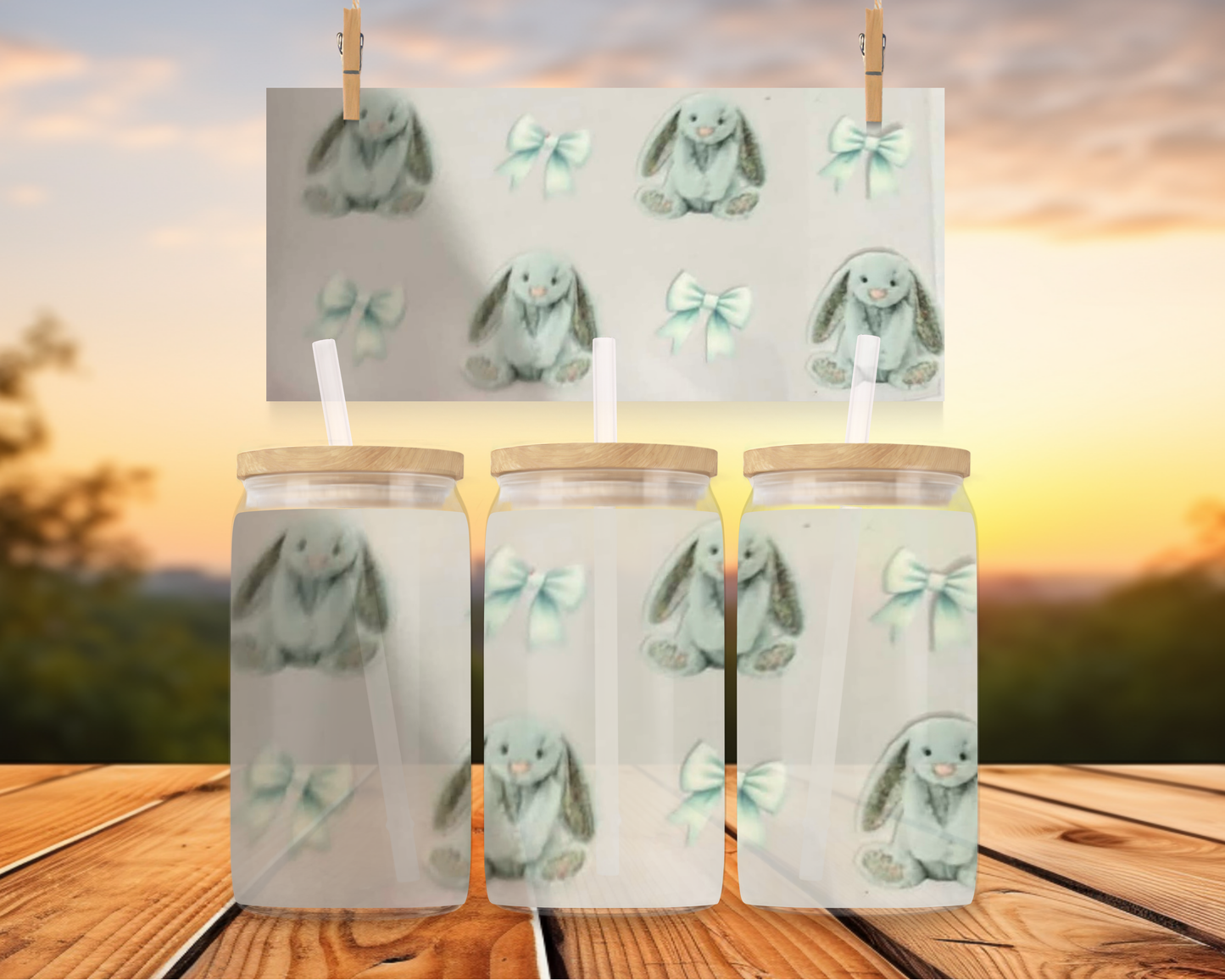 Baby Blue Jelly Cat Bunny