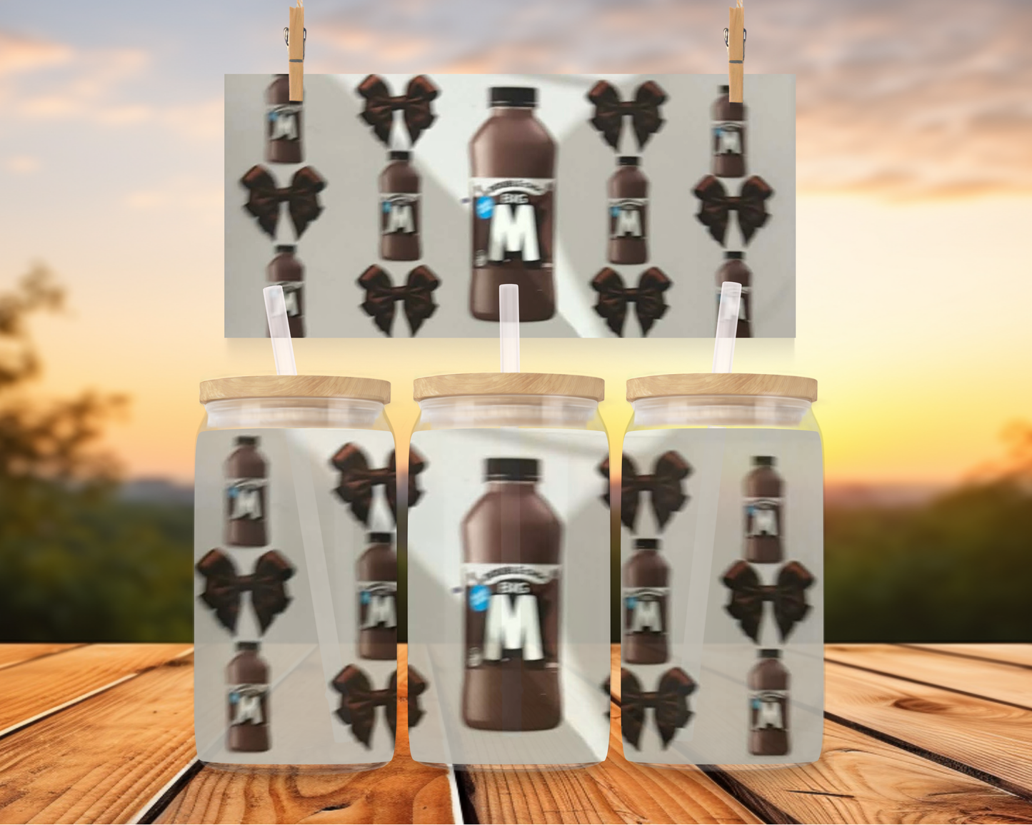 Chocolate Big M With Brown Bows
