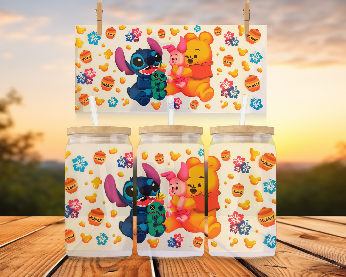 Winnie With Stitch And Piglet