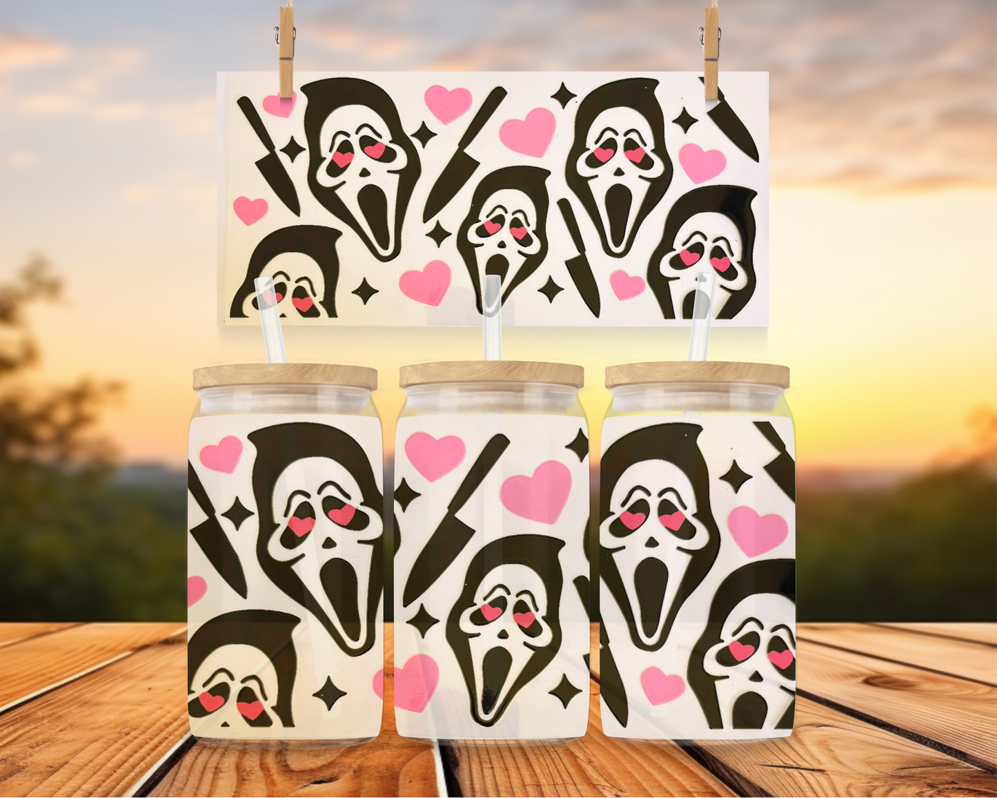 Ghost Face With Hearts