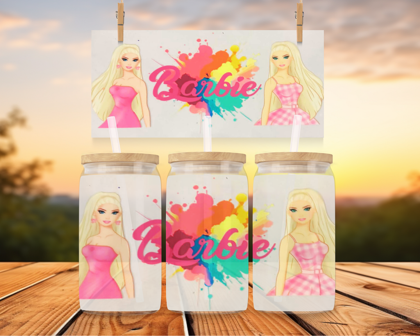 Barbie With Rainbow Splatter