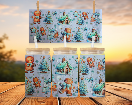 Teal Winter Gingerbread Wonderland