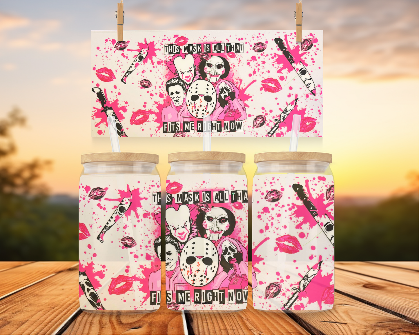 Horror Masks Pink
