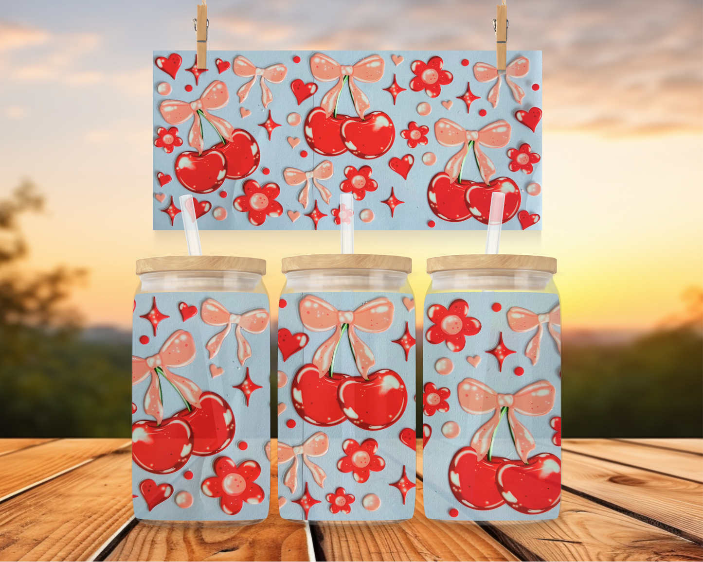 Retro Cherrys & Bows