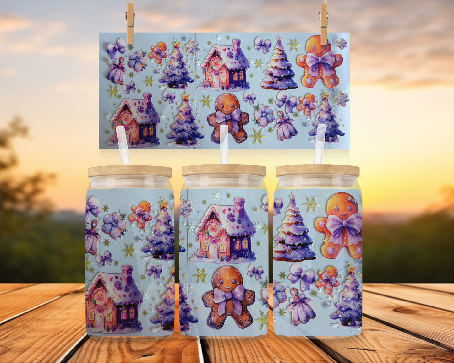 Purple Winter Gingerbread Wonderland