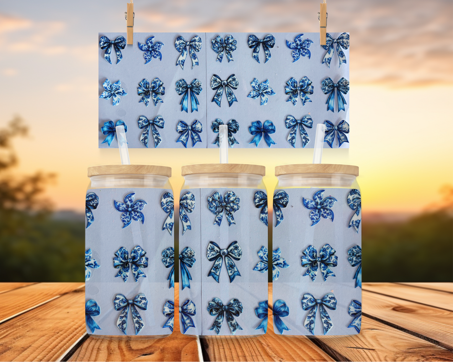 Blue Vintage Bows