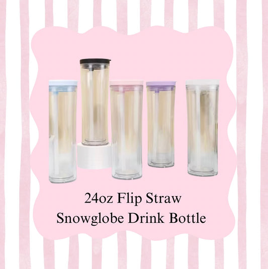 24oz Flip Straw Drink Bottle