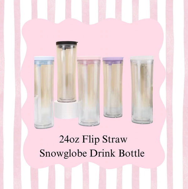 24oz Flip Straw Drink Bottle