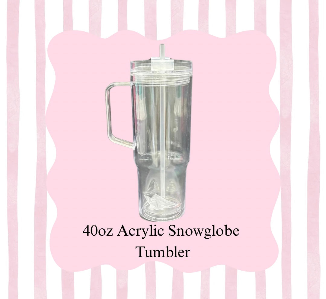 40oz Acrylic Snowglobe Tumbler