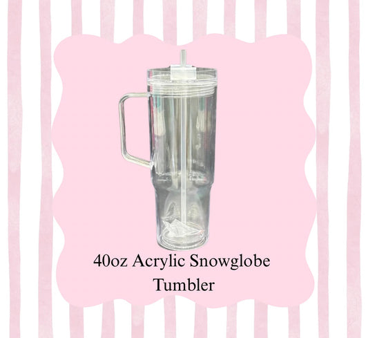 40oz Acrylic Snowglobe Tumbler