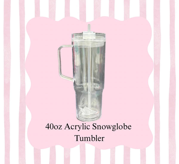 40oz Acrylic Snowglobe Tumbler